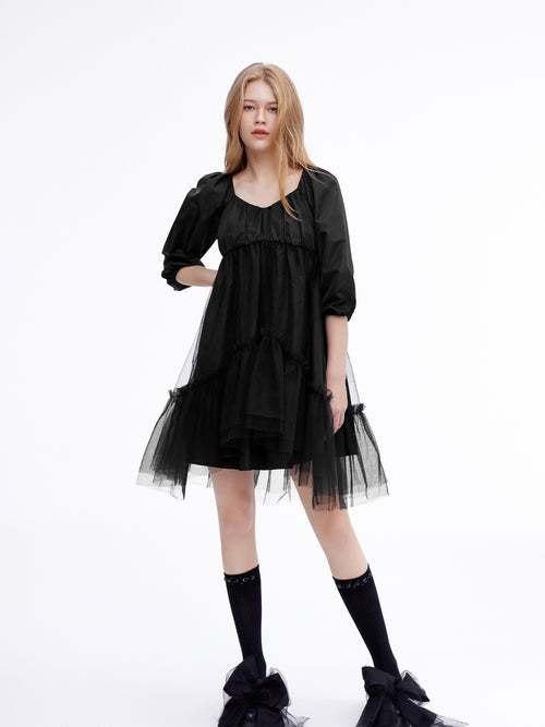 ROMA Tiered Tulle Dress - Urlazh New York