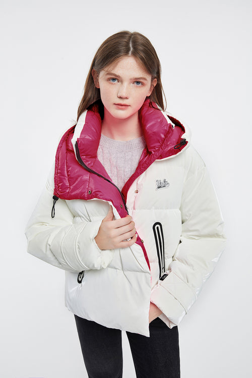 Marshmallow Cropped Apres Puffer Coat