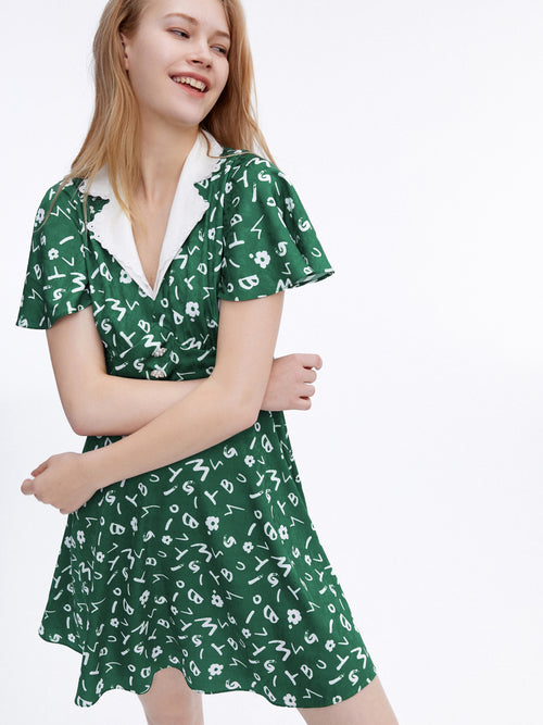 Floral Mini 'Peter Pan' Dress - Urlazh New York
