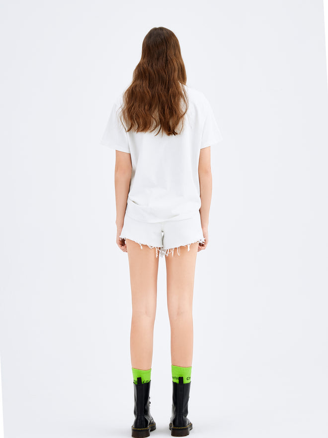 White Denim Shorts - Urlazh New York
