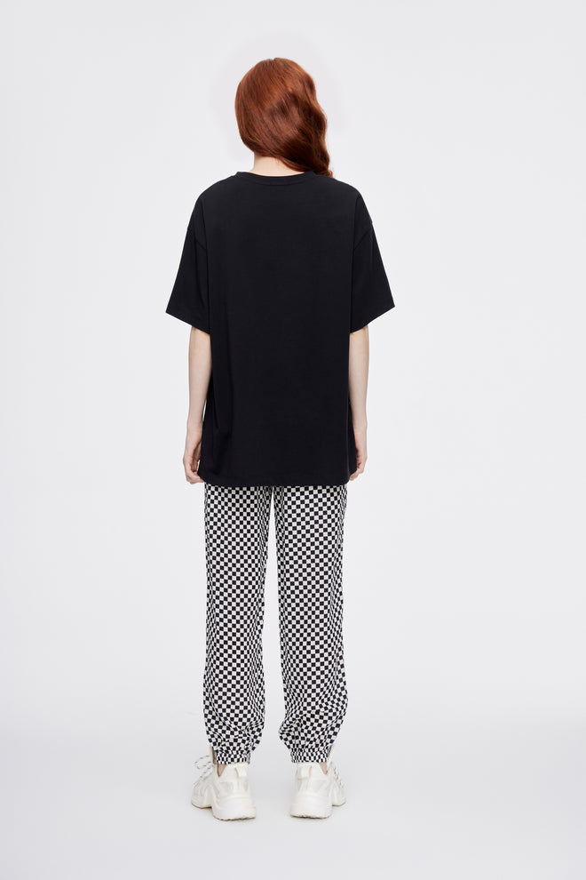 Microcheck Comfy Silk Pants - Urlazh New York