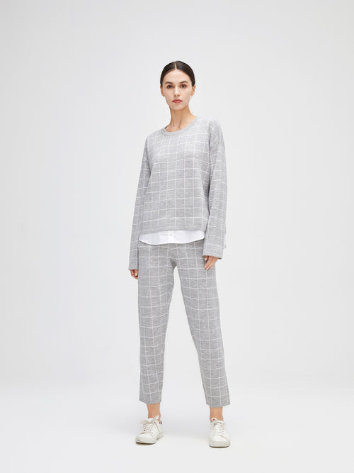 Gray Checkered Sweatpants - Urlazh New York