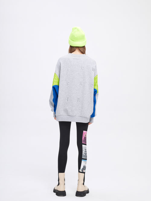 Neon Quilt Panel Sweatshirt - Urlazh New York