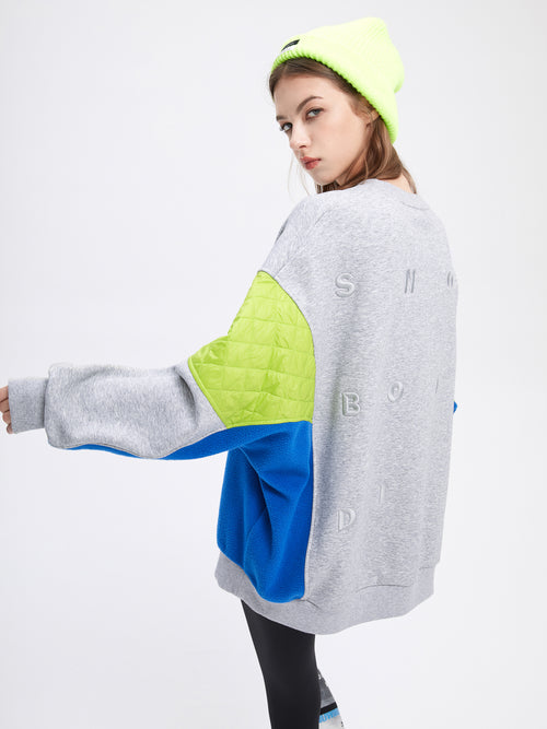 Neon Quilt Panel Sweatshirt - Urlazh New York