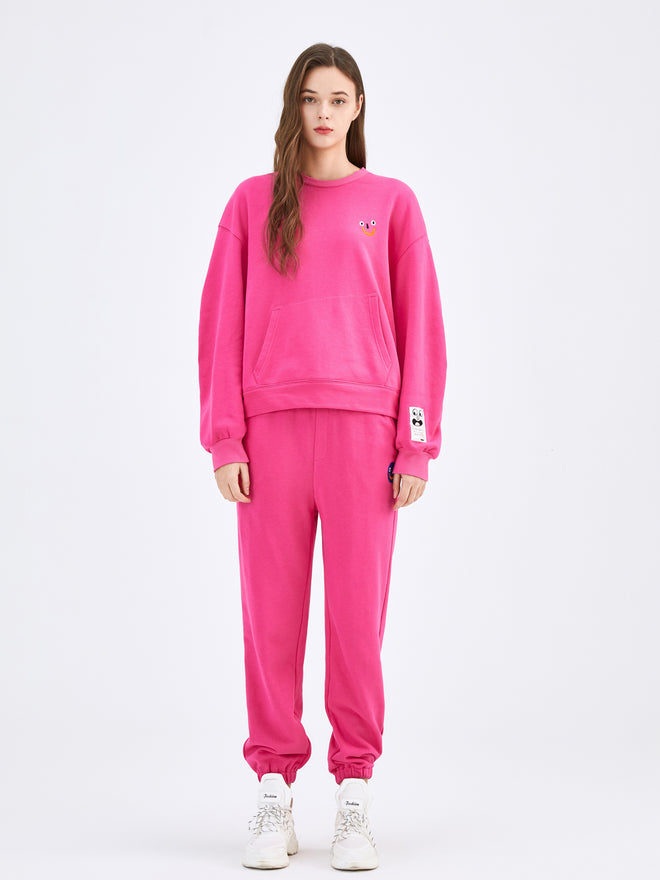 Hot Pink Smiley Sweatpants - Urlazh New York