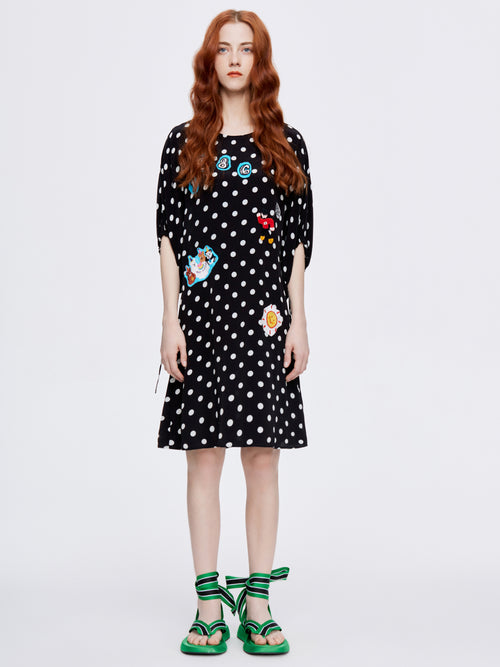 Polka-Dot Cartoon Dress - Urlazh New York