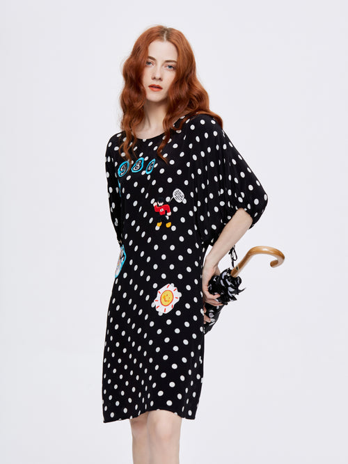 Polka-Dot Cartoon Dress - Urlazh New York