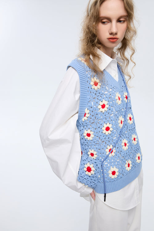 Daisy' Knit Prep Vest