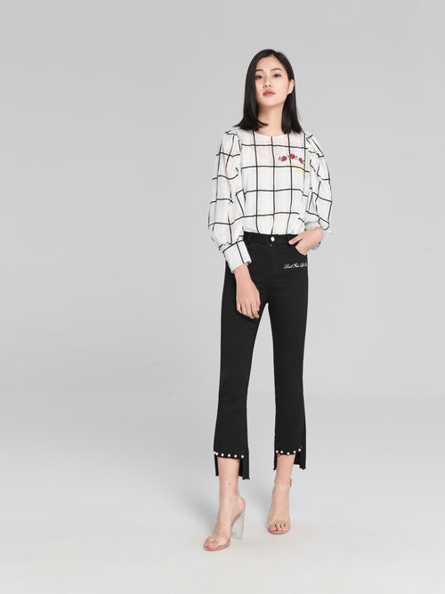 Uneven Hem Jeans - Urlazh New York