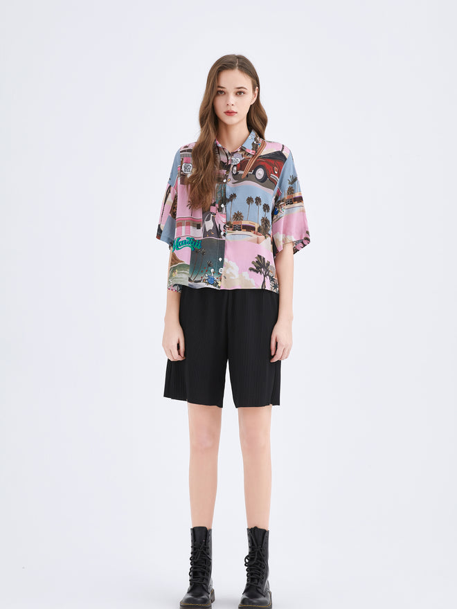 Black Pleated Shorts - Urlazh New York