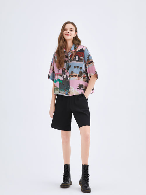 Black Pleated Shorts - Urlazh New York