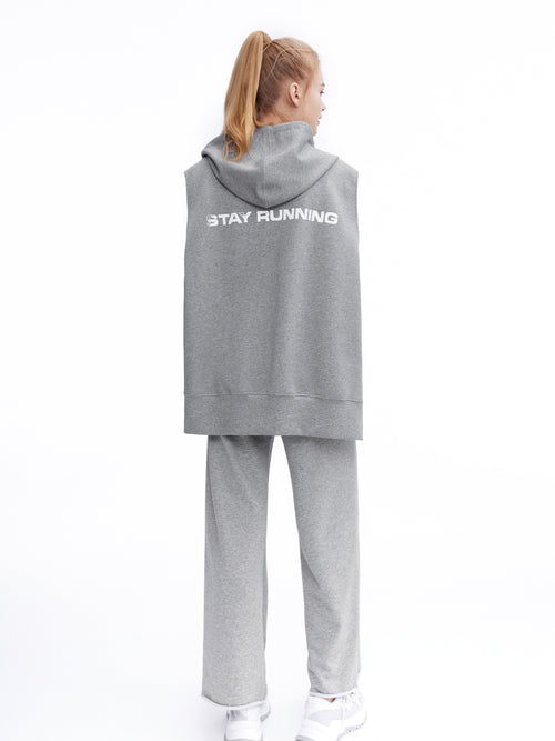 'Stay Running' Cut-out Sweatpants - Urlazh New York