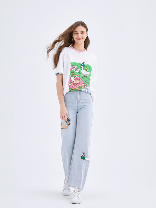 Made To Order Embroidered Baggy Pants - Ready to Wear