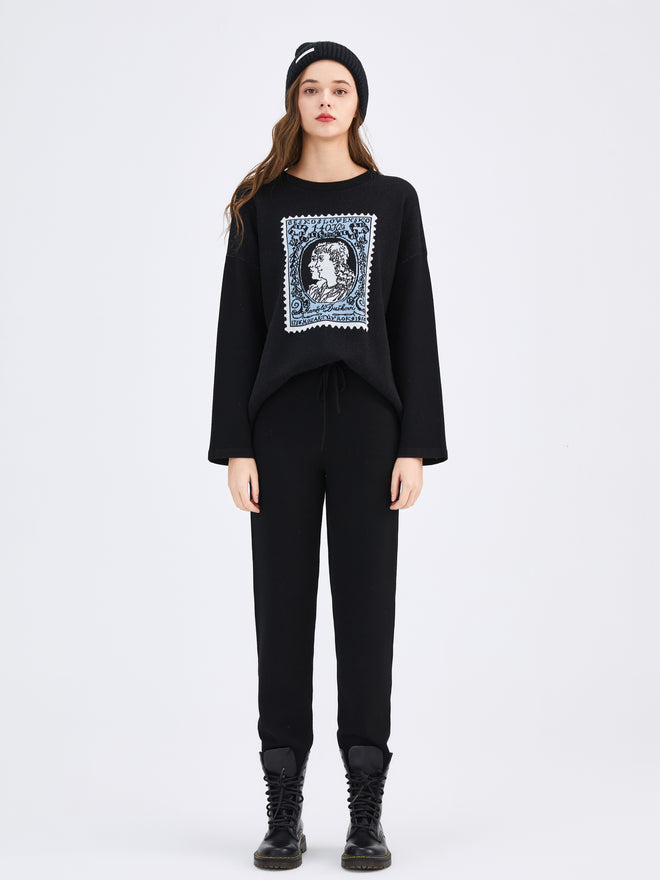 Black Knitted Sweatpants - Urlazh New York