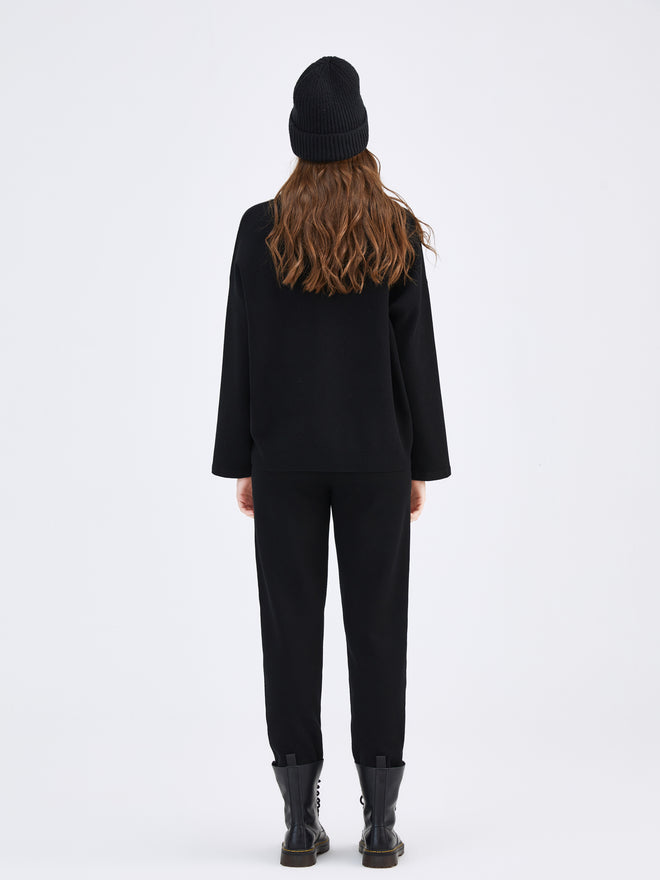 Black Knitted Sweatpants - Urlazh New York