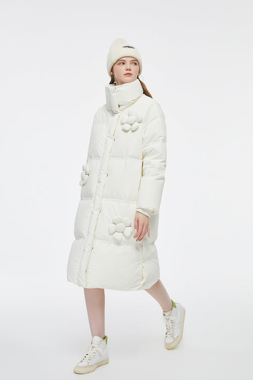 Winter Plum' Long Puffer Coat