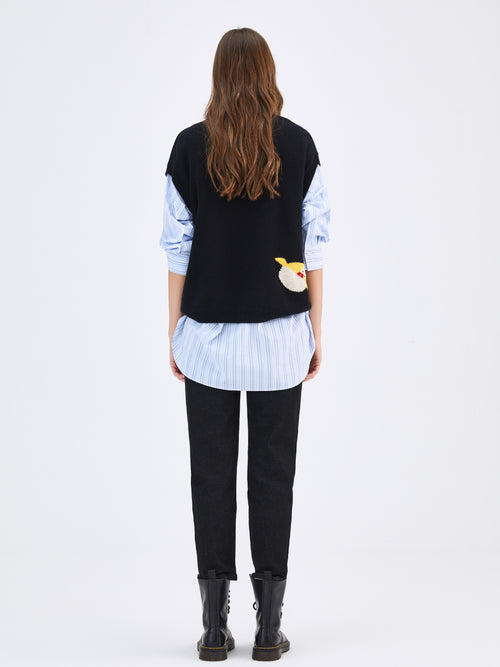 Angry Bird Cashmere Vest - Urlazh New York