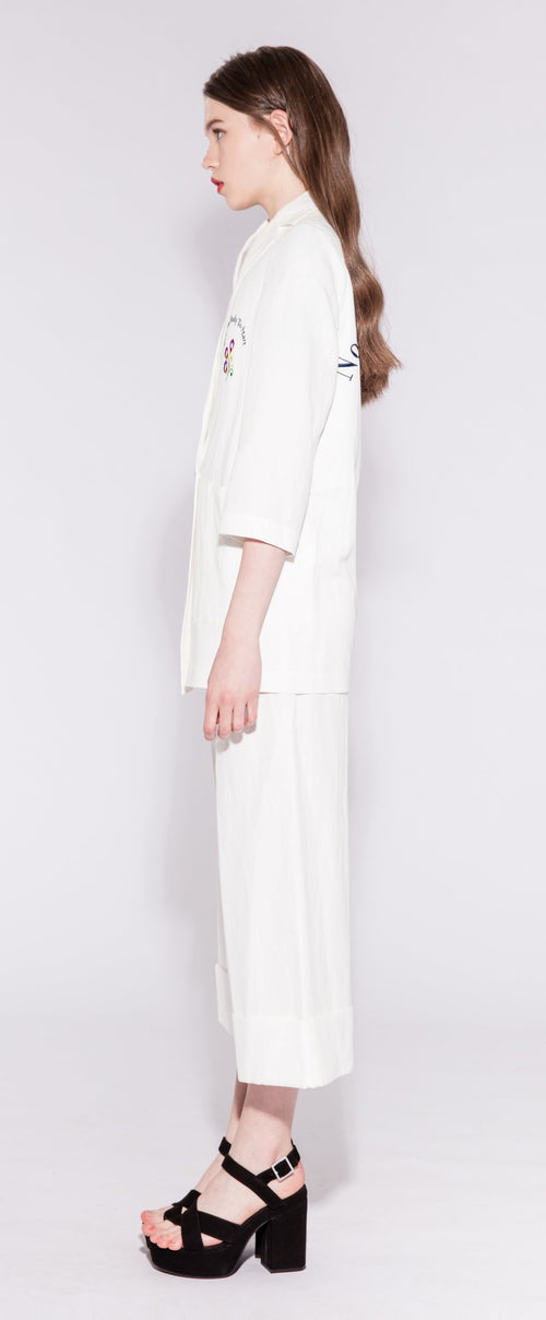 White Wide Leg Pants - Urlazh New York