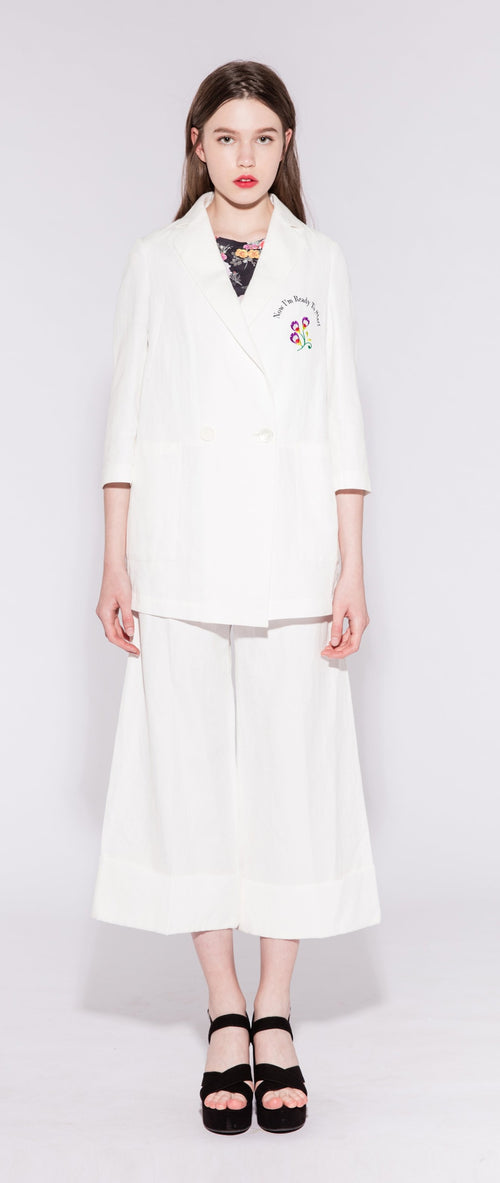 White Wide Leg Pants - Urlazh New York