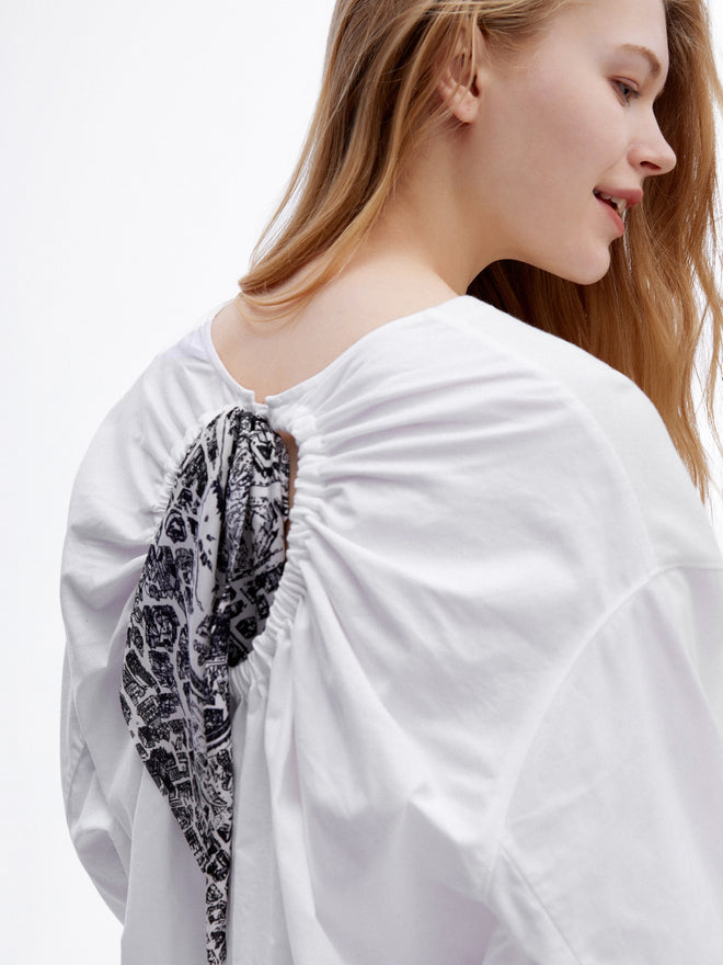 Oversized Scarf Blouse - Urlazh New York