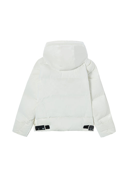 Marshmallow Cropped Apres Puffer Coat