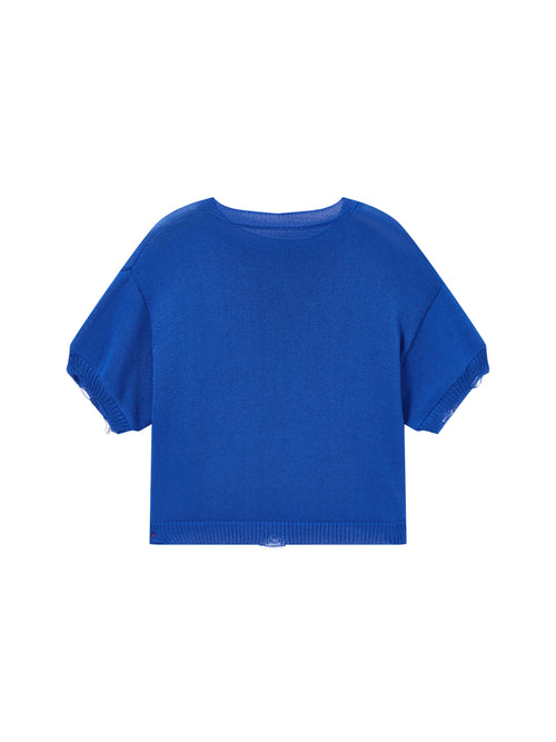 'Pin-Up' Cropped Knit Tee - Urlazh New York