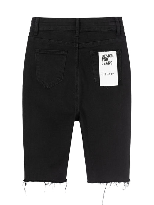Black Knee Length Shorts - Urlazh New York