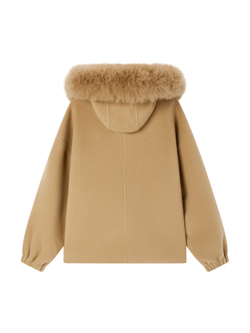 'Surfing' Hooded Double-Face Coat