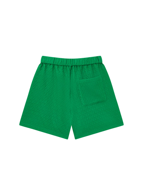 Green Jacquard Shorts - Urlazh New York