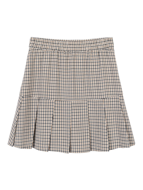 Pleated Plaid Skirt - Urlazh New York