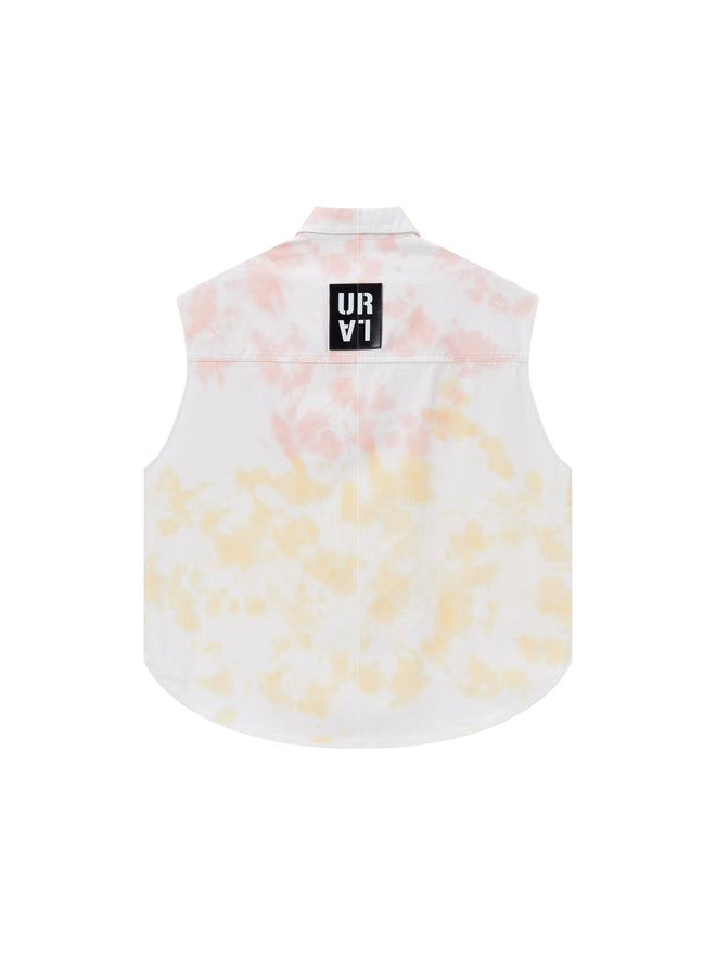 80's Tie Dye Denim Vest - Urlazh New York