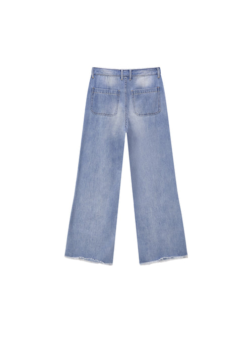 Split Frayed Comfy Jeans - Urlazh New York