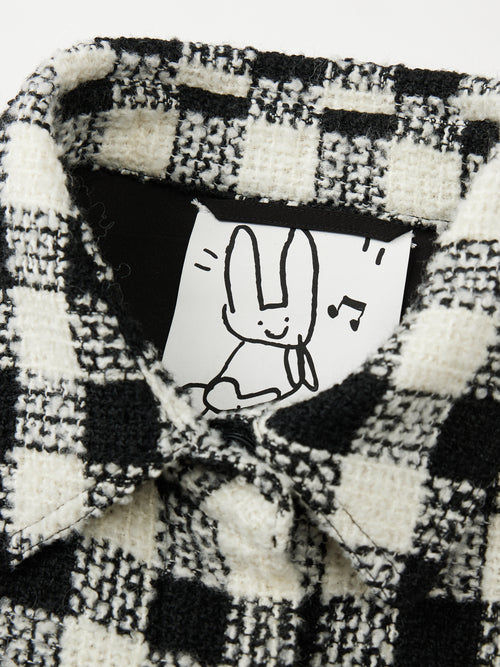 Baby Bunny' Checkered Tweed Shacket