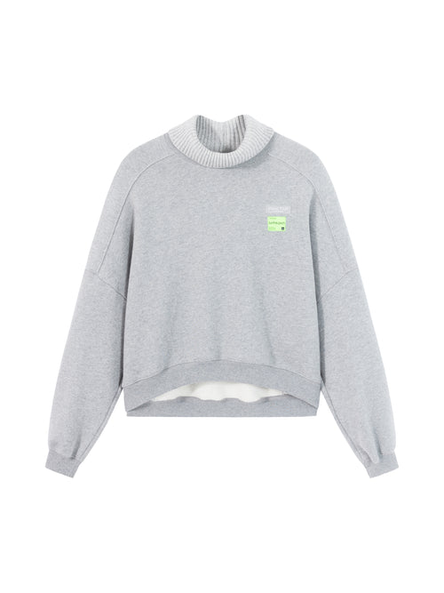 Knit Funnel-Neck Sweatshirt - Urlazh New York