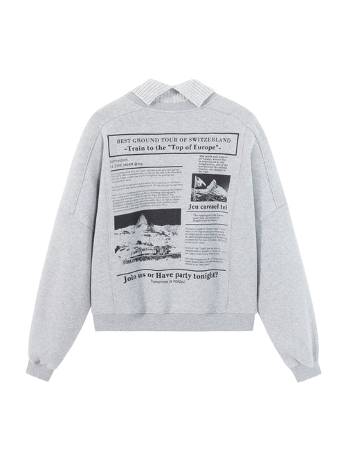 Knit Funnel-Neck Sweatshirt - Urlazh New York