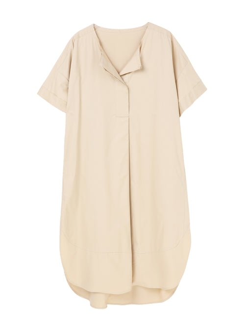 Cream Oversized Shirt Dress - Urlazh New York