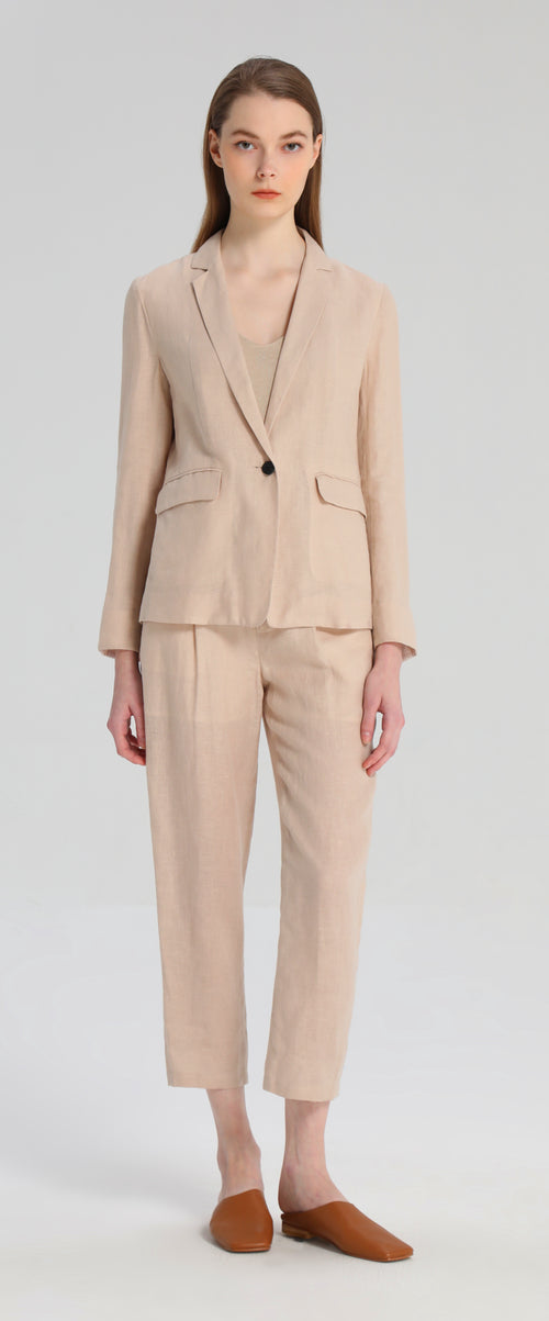 Nude Ramie Trousers - Urlazh New York