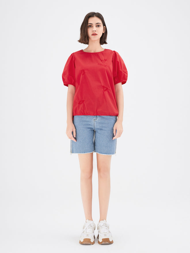 Blue Washed Zippered Denim Shorts - Urlazh New York