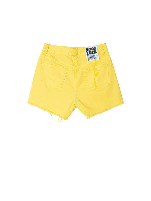Sunshine Rubber Label Denim Shorts