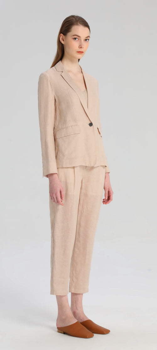 Nude Ramie Trousers - Urlazh New York