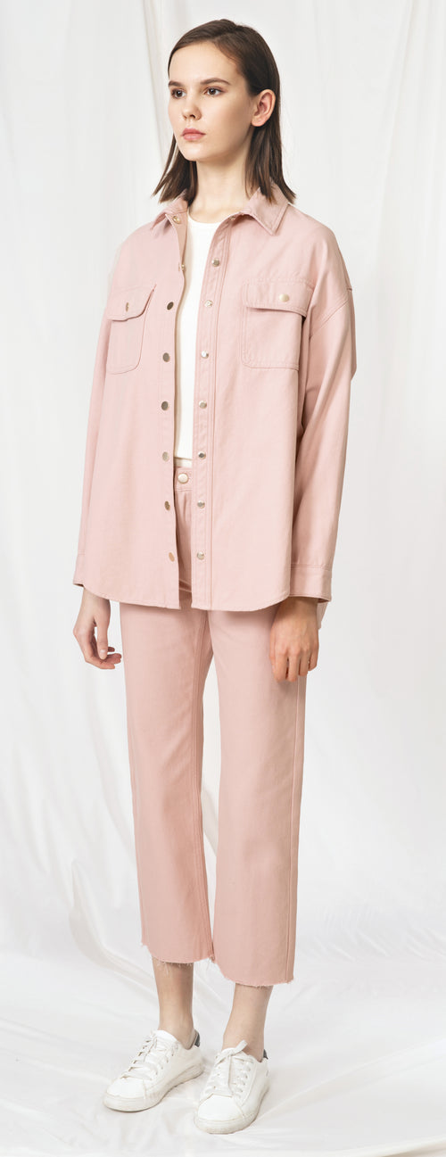 Pink Denim Capri Jeans - Urlazh New York