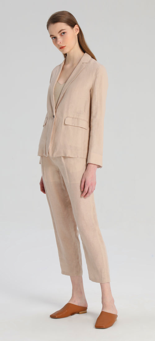 Nude Ramie Trousers - Urlazh New York