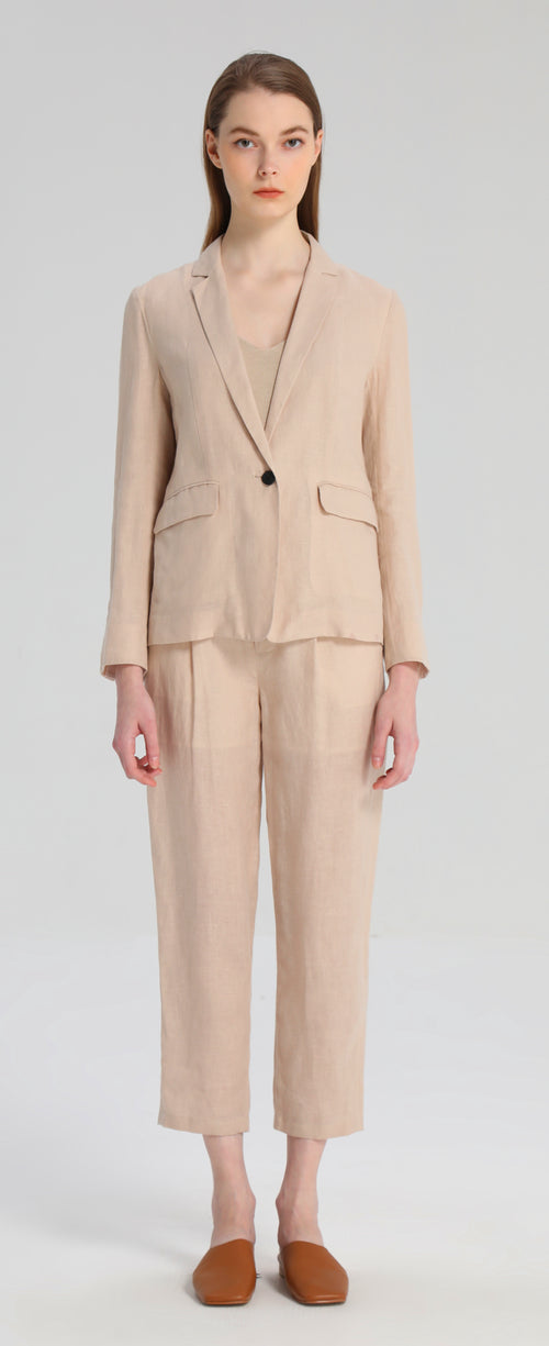 Nude Ramie Trousers - Urlazh New York