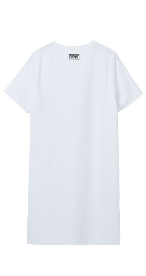 White 'Route 66' T-shirt Dress - Urlazh New York