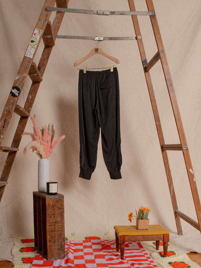 Black Tapered Lounge Pants - Urlazh New York