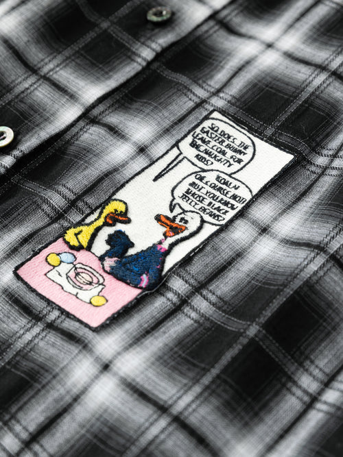 Duckie Printed Flannel Blouse - Urlazh New York
