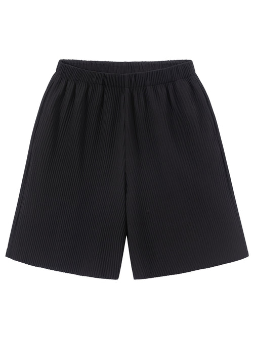 Black Pleated Shorts - Urlazh New York