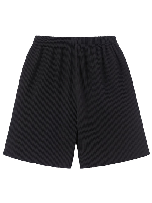 Black Pleated Shorts - Urlazh New York