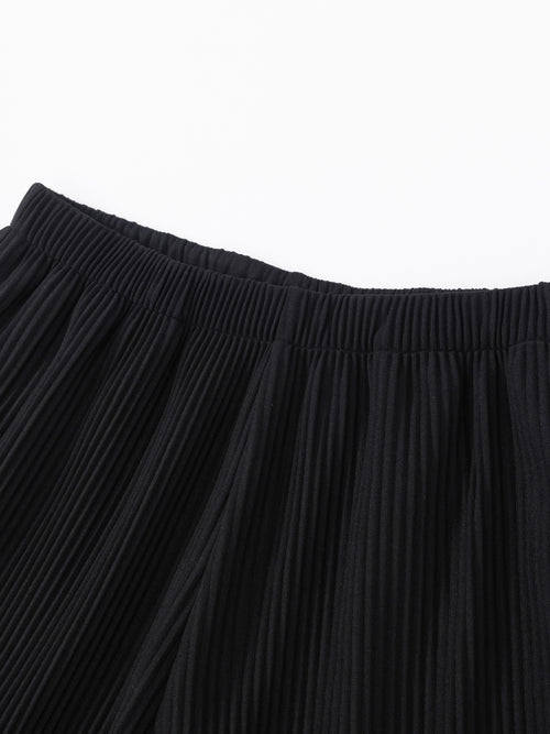 Black Pleated Shorts - Urlazh New York