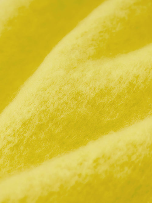 Yellow Oversized Fringed Scarf
